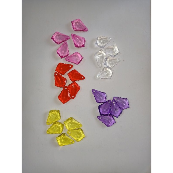 NGUYÊN LIỆU HOA PHA LÊ: 100g cánh đá răng cưa (6màu: vàng, tím, đỏ, trắng, cam, hồng)