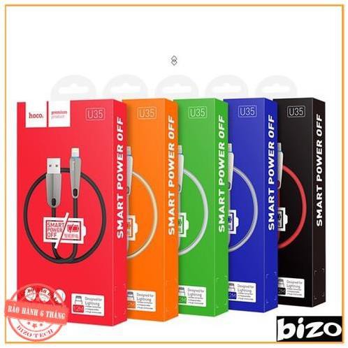 Cáp sạc nhanh tự ngắt, dây sạc samsung, lphone sạc nhanh tự ngắt HOCO U35 dài 1,2m