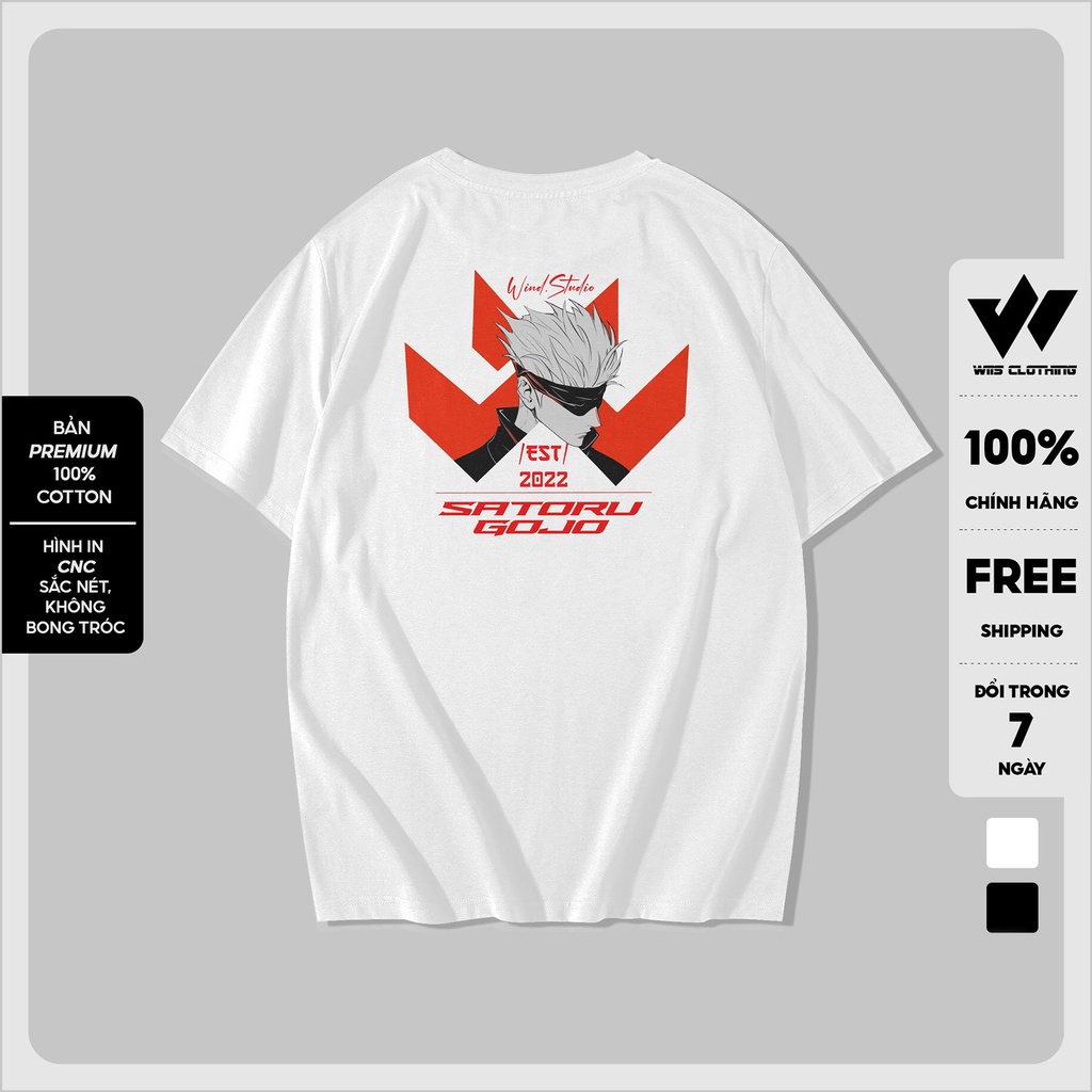 Áo thun tay lỡ unisex form rộng WIIS phông oversize bản Premium GOJO nam nữ ulzzang