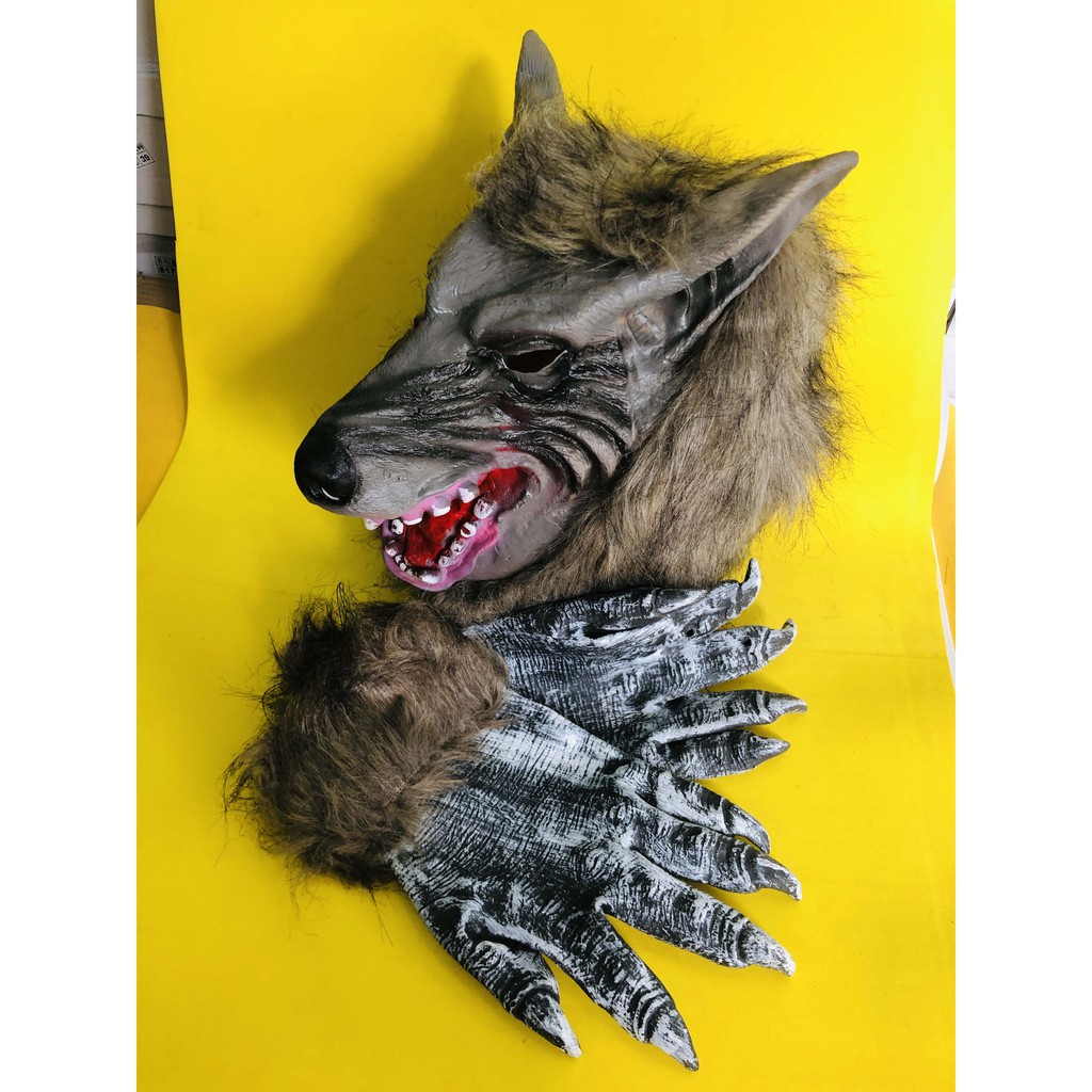 [CHÓ SÓI] MẶT NẠ CHÓ SÓI LÔNG-Mặt nạ đầu chó sói siêu ngầu, siêu lầy-Mặt nạ hóa trang Halloween hình chó sói vui nhộn