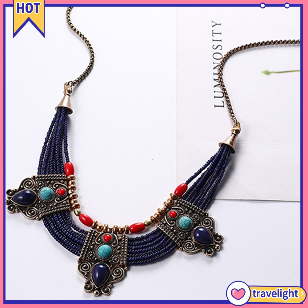 Vòng cổ Nhiều Lớp Phong Cách Boho Thời Trang Cho Nữ