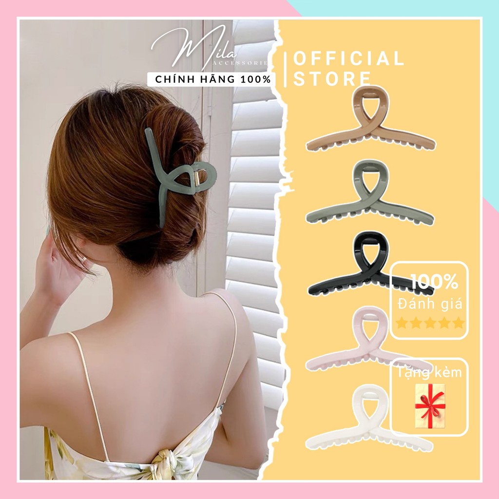 Kẹp tóc nữ đẹp Hàn Quốc MILA KT103 ❤️SIÊU XINH❤️ nhựa Acrylic cao cấp cỡ lớn nhiều mắc sắc lựa chọn Mila Accessories