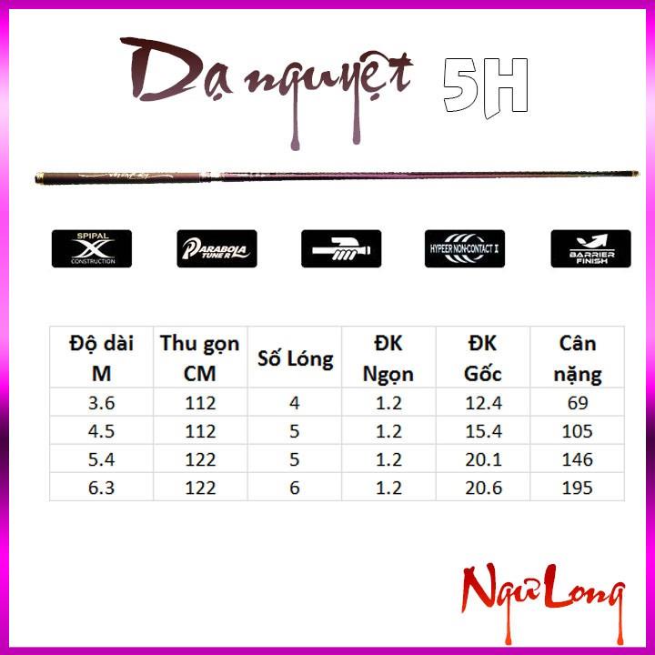 🐟 Cần câu tay 5h dạ nguyệt carbon cao cấp độ dài từ 3m6 đến 6m3 + tặng ngọn🐟