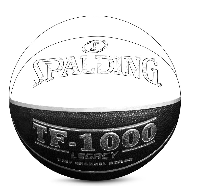 SPALDING SPALDING Bóng Rổ Da Pu Cao Cấp Size 7 Tf-1000 74-520y