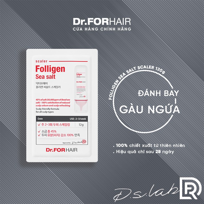 Tẩy Tế Bào Chết Da Đầu Dr.FORHAIR Sạch Gàu Tận Gốc Dr For Hair Sea Salt Scaler 12g