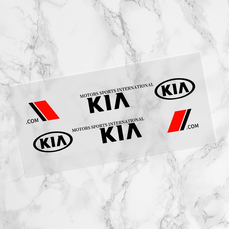 Bộ 2 Miếng Dán Logo Trang Trí Cửa Xe Hơi KIA K2 K3 K5 Rio Soul Carens Optima Forte Pregio Cerato Sedona Niro KX3
