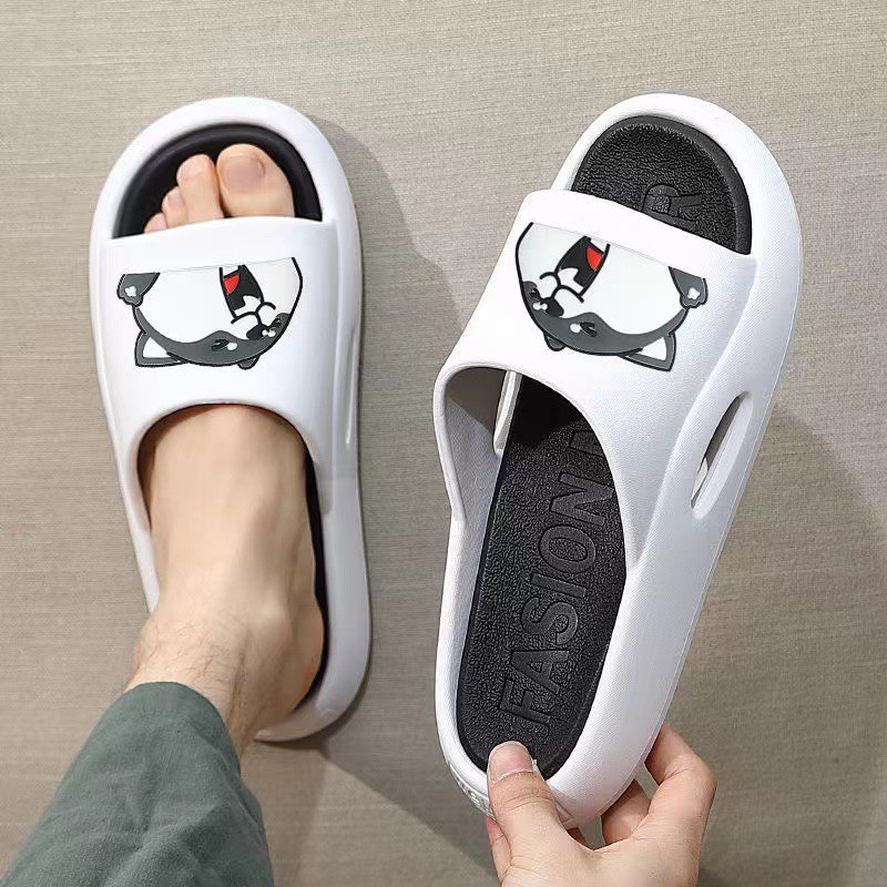 Dép quai ngang nam và nữ thời trang hình chó dễ thương siêu êm