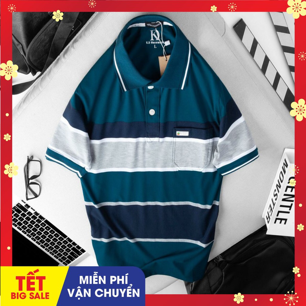 Áo Polo Nam Lớn Tuổi Có Túi Hàng VNXK Áo Polo Nam Có Túi Trung Niên Cao Cấp | BigBuy360 - bigbuy360.vn