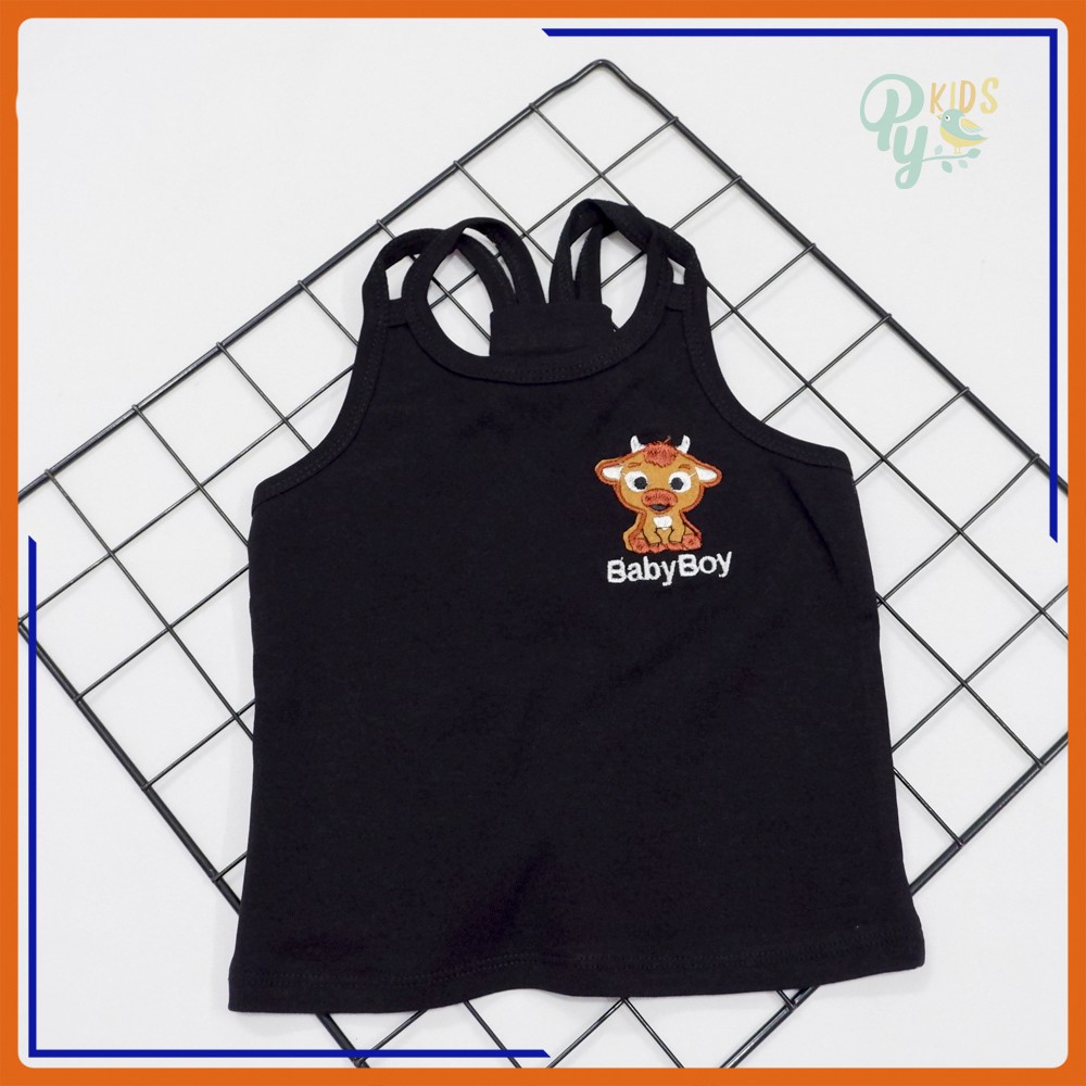 Áo ba lỗ borip / gân thêu góc cho bé gái 7-22 kg