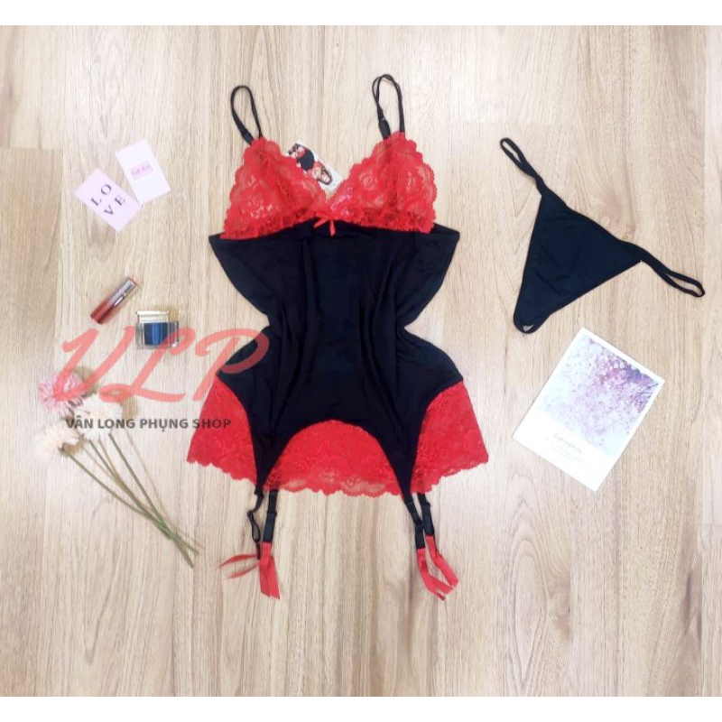 [BIGSIZE_100KG]_DN120_Đầm Body thun lạnh phối ren kẹp tất