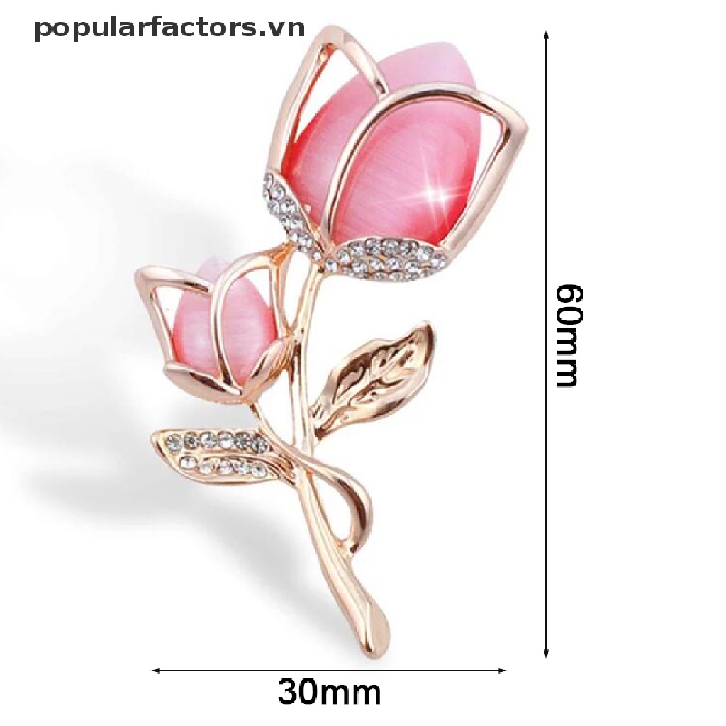 [Phổ Biến] Ghim Cài Áo Hình Hoa Hồng Màu Hồng Thời Trang [VN]