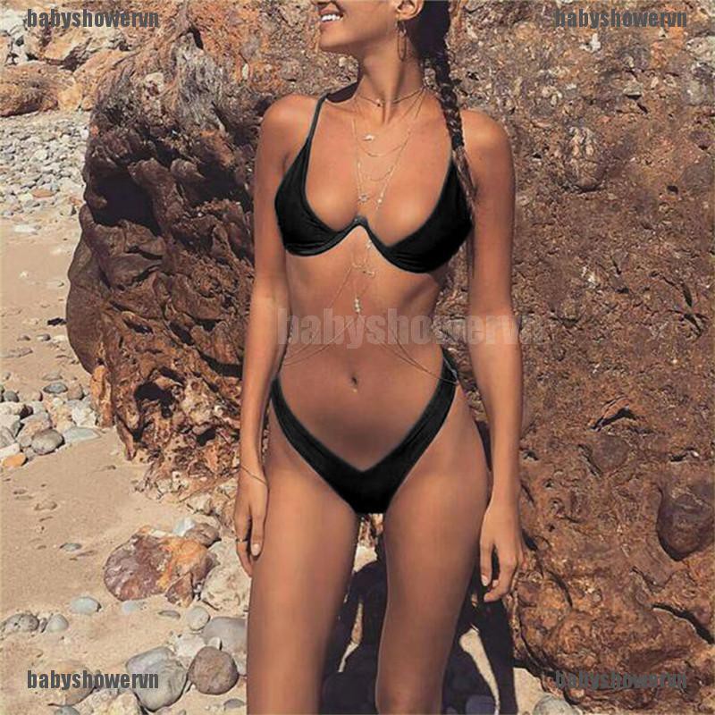 Bộ bikini áo có gọng độc đáo phối quần lót lọt khe thời trang gợi cảm cho nữ | BigBuy360 - bigbuy360.vn