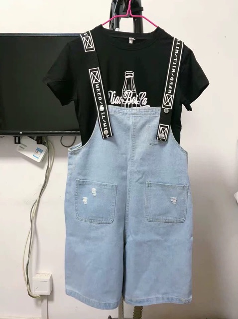 Set yếm jean bé gái lớn từ 15-45 kg