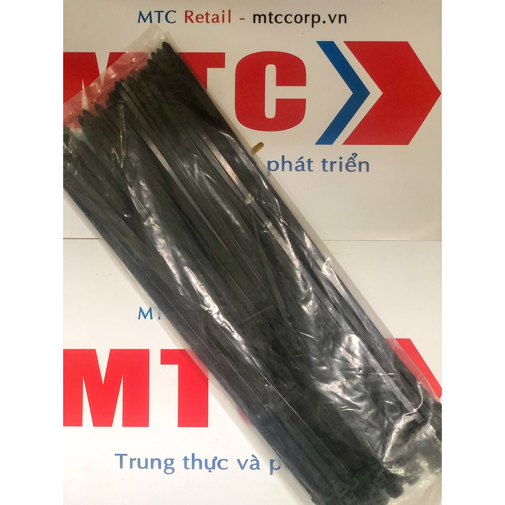 Túi 100 Dây thít, dây rút nhựa màu đen 450×7.6mm chống tia UV GT450HDSUV nhập khẩu Giantlok-Thái Lan