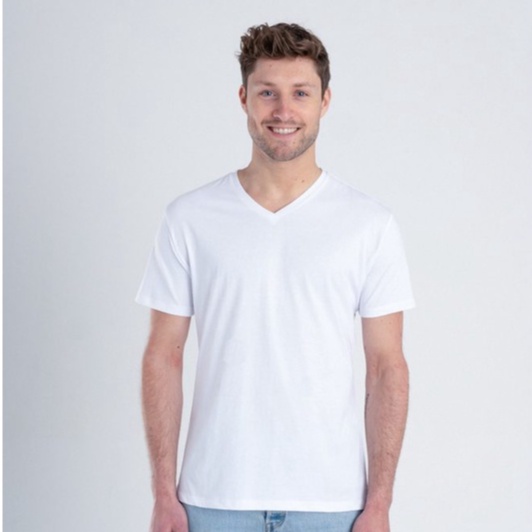 Áo phông nam trắng cổ tròn, tim xuất mỹ Bro0k cotton cao cấp có big size