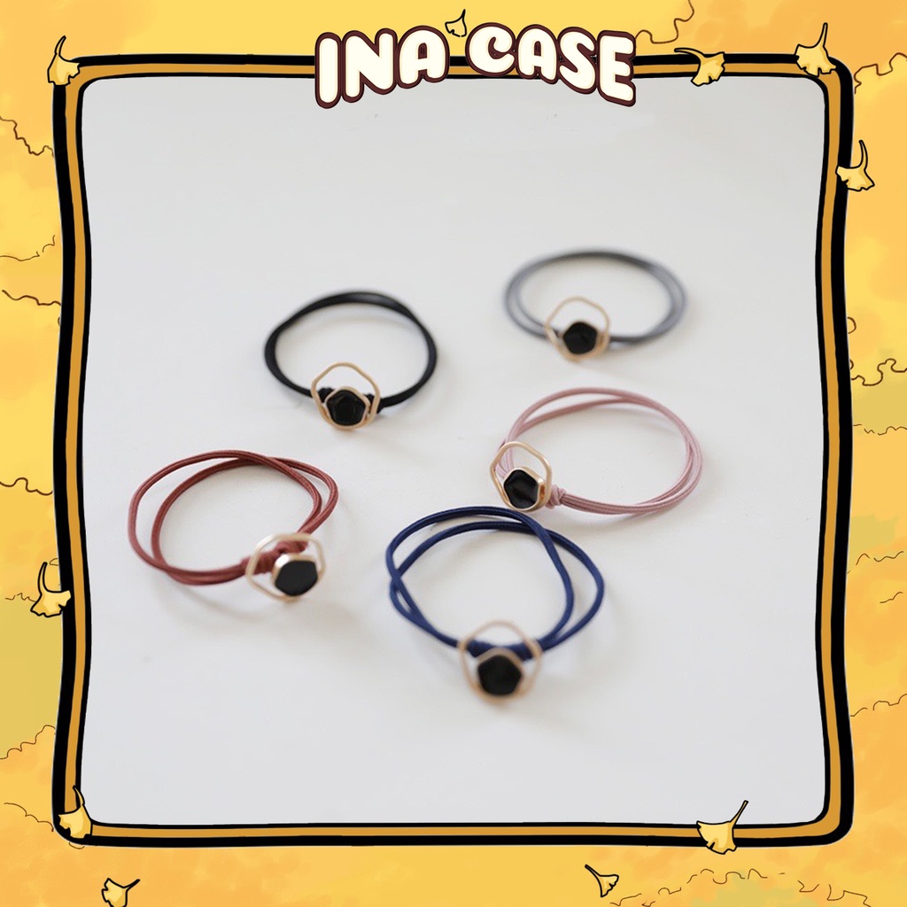 Cột tóc thun Hàn Quốc charm hợp kim