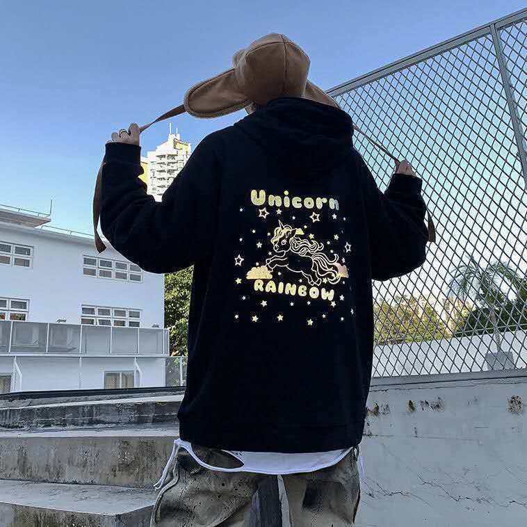 Áo Hoodie Họa Tiết Kỳ Lân Cho Gia Đình