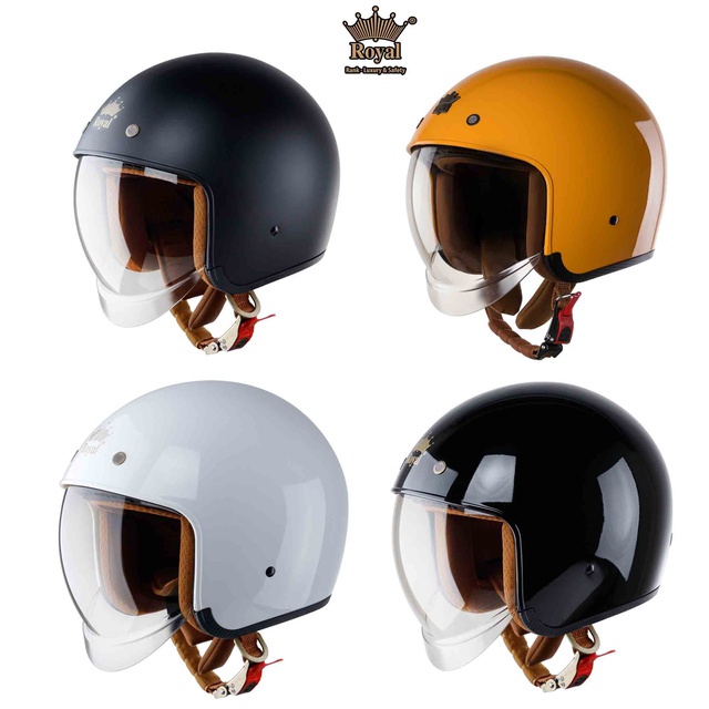 Mũ bảo hiểm xe máy 3/4 Royal M139 có kính âm màu khói trà size M,L,XL dành cho nam nữ