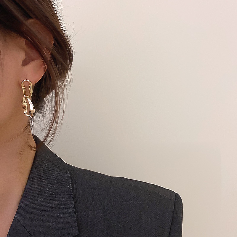 Bông Tai Hình oval Phong Cách Hàn Quốc vintage Dành Cho Nữ