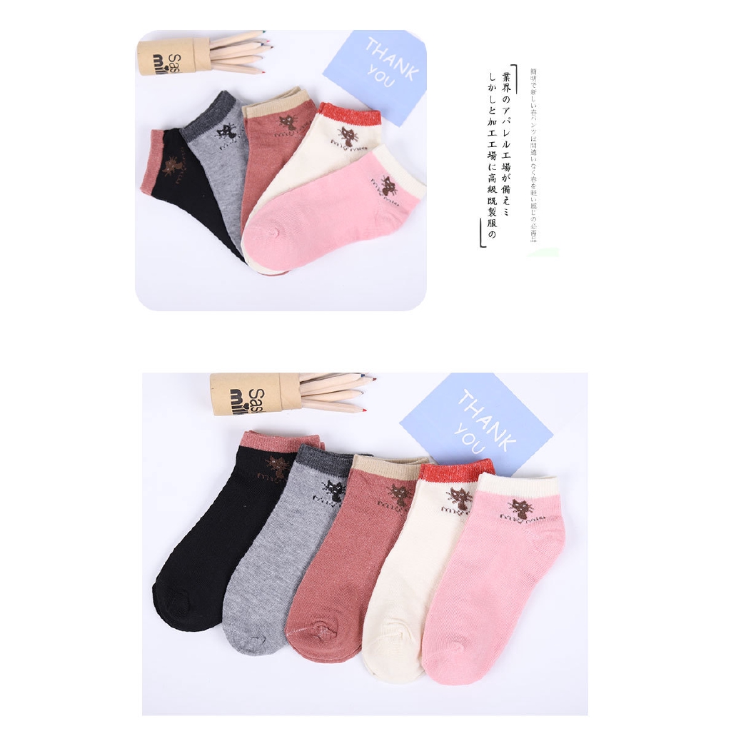 Vớ cotton dáng ngắn họa tiết hoạt hình đáng yêu thời trang dành cho cả nam và nữ