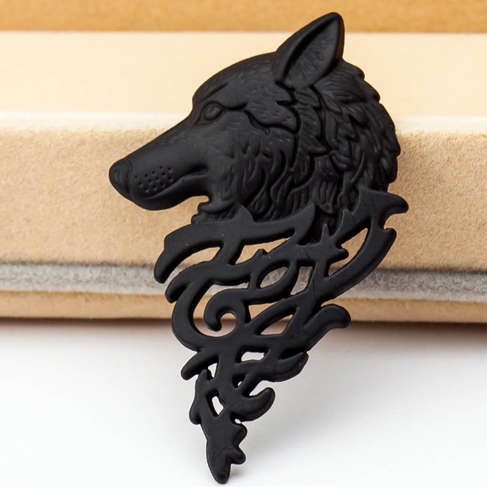YOML✔Vintage Women Men Wolf Lapel Brooch Pin Collar Jewelry Shirt Jeans Jacket Badge