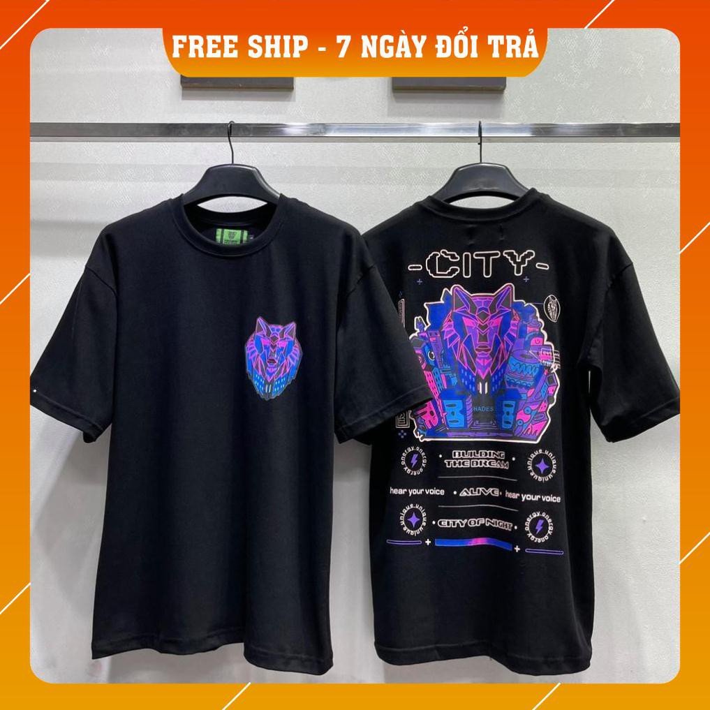 Áo thun tay lỡ form rộng Nam nữ HADES CITY full tag cotton | BigBuy360 - bigbuy360.vn