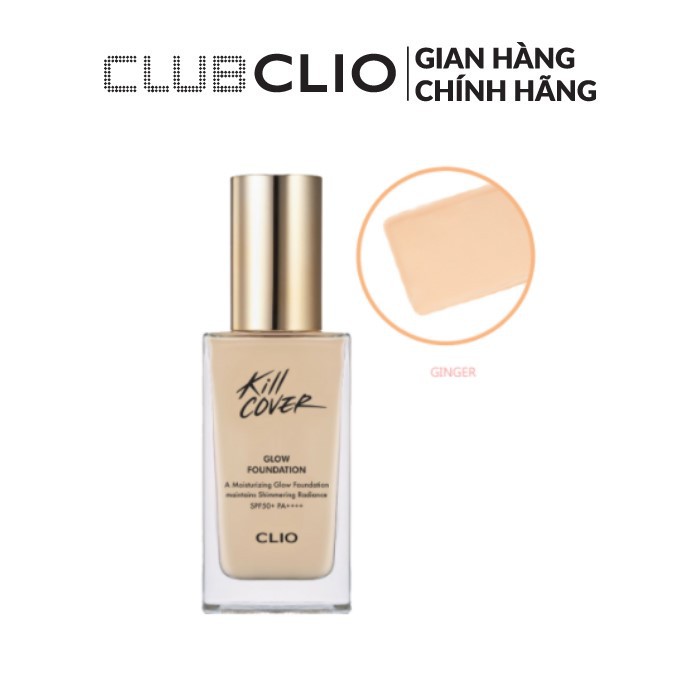 Kem Nền Bóng Mượt CLIO KILL COVER GLOW FOUNDATION SPF50+ PA++++ 38g