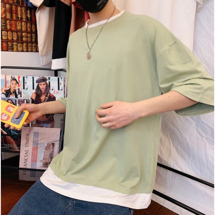 Áo Thun Tay Lỡ Vạt Layer Siêu Hot🍁 Unisex nam nữ đều mặc được | BigBuy360 - bigbuy360.vn