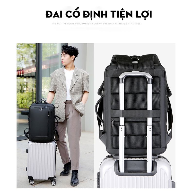 Balo du lịch nam cao cấp GB-BL42 chính hãng Gu Bag, thiết kế đa năng, đựng đồ cỡ lớn (big size), phù hợp đi công tác