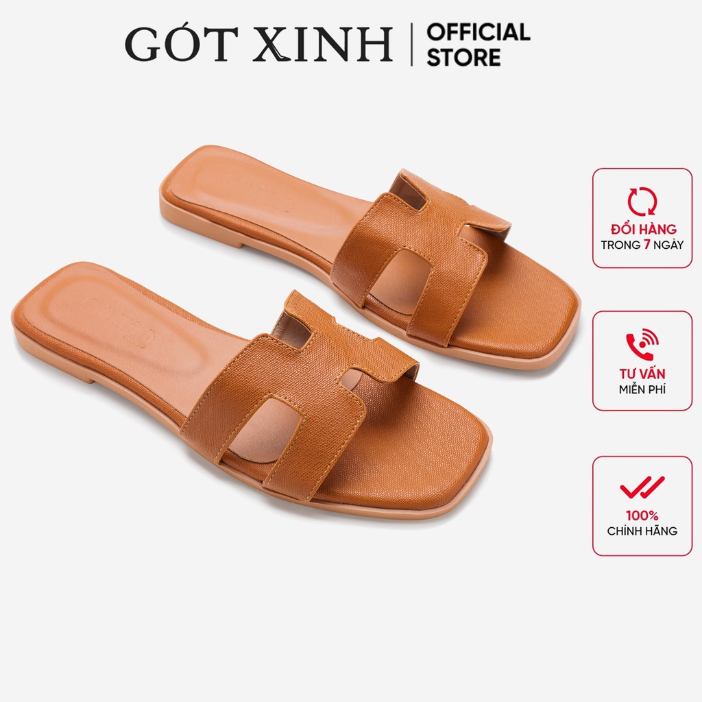 Dép nữ GÓT XINH GX158 đế bệt da mờ