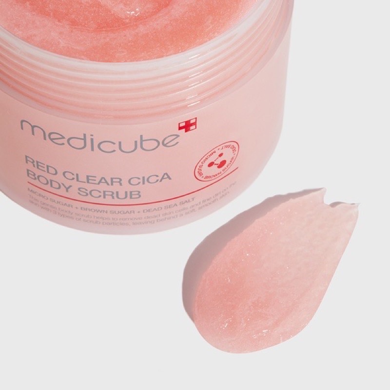 Tẩy da chết mịn da sạch mụn Medicube RED CLEAR CICA BODY SCRUB 200g Date 01/2024
