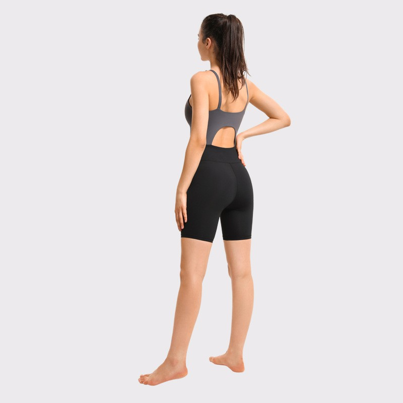 Bộ Bodysuit 2 Màu Lưng Cao Tiện Dụng Cho Nữ Tập Thể Thao