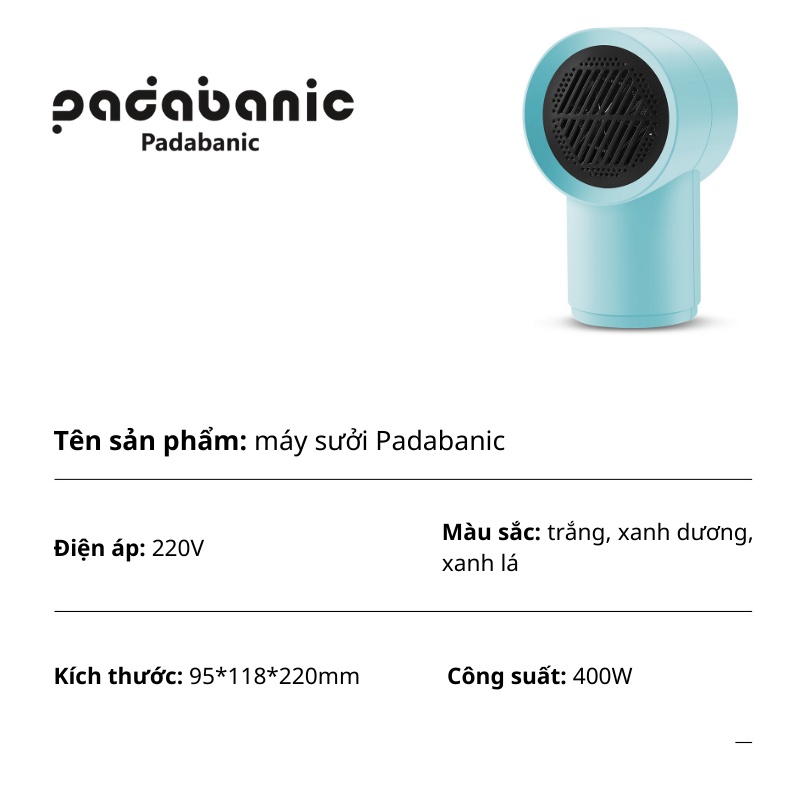 Máy Sưởi-Quạt Sưởi Mini Padabanic Nhỏ Gọn Tiện Lợi Dễ Dàng Sử Dụng Công Suất Phù Hợp