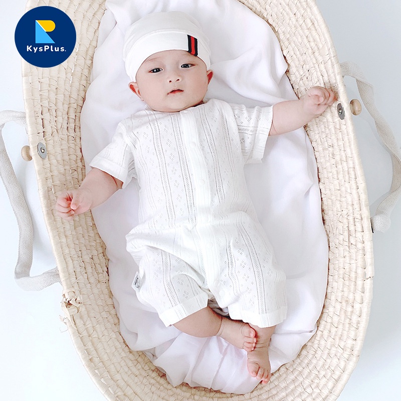 Bộ Body KYS+ Cộc Tay Cho Bé Trai Bé Gái Mùa Hè Chất Liệu Cotton Lưới Thoáng Mát BD01