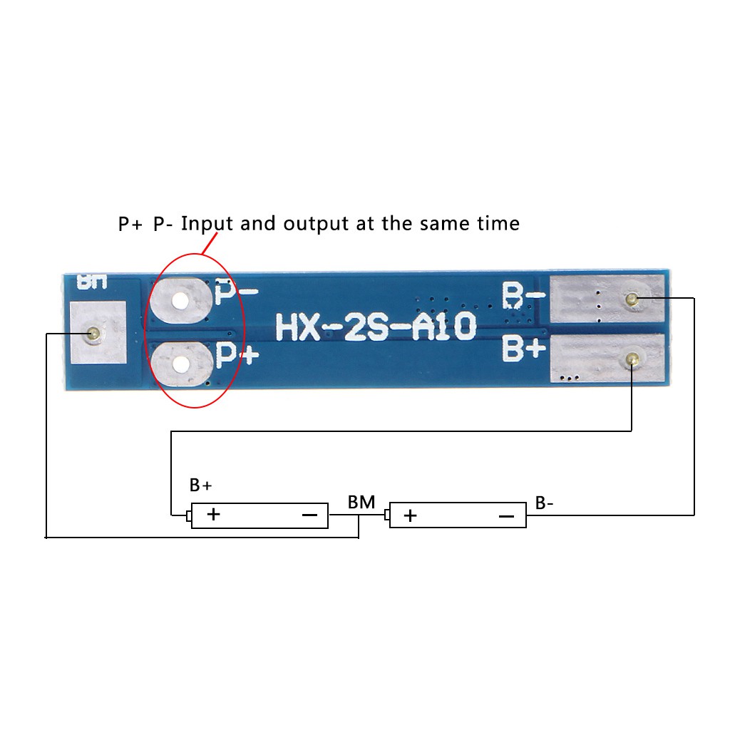 Bộ báng mạch sạc pin 2S 7.4V 8A Li-ion 18650 tiện dụng