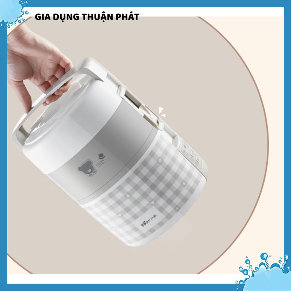 [Tặng zắc 3 chấu] Hộp cơm cắm điện Bear DFH-B15N1, sử dụng inox cao cấp 304, an toàn và sạch sẽ