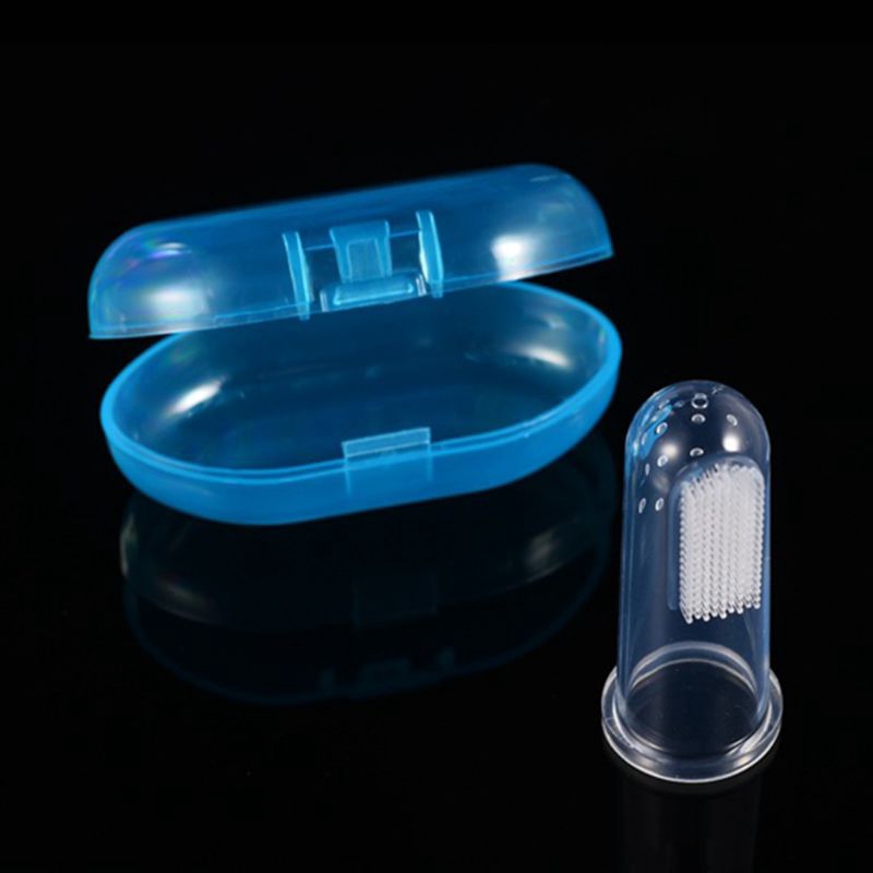 Bàn chải silicone gắn ngón tay cho bé