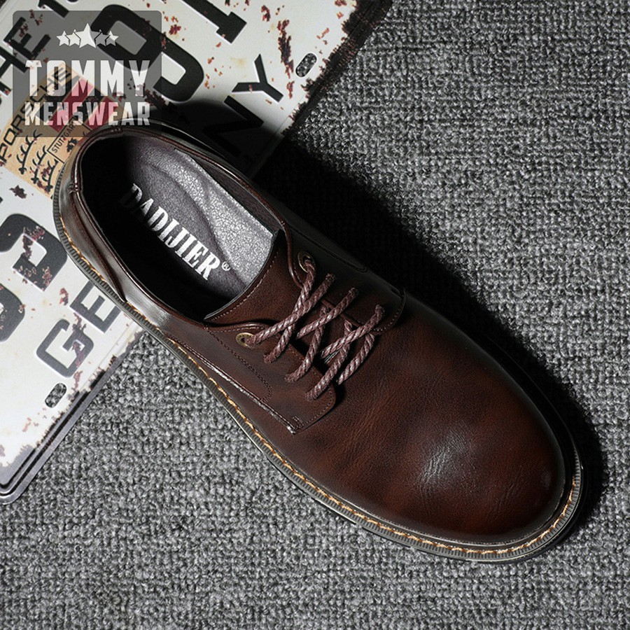 Giày Đốc Nam - TẶNG TẤT - Giày Tây Nam Cổ Ngắn Thời Thượng GNK21 | BigBuy360 - bigbuy360.vn