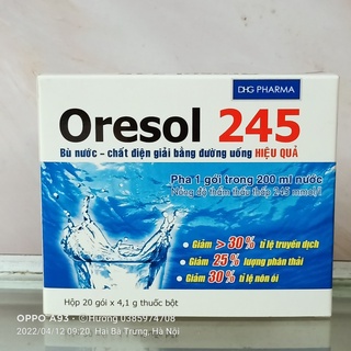 Bù điện giải oresol 245 hộp 20 gói dhg