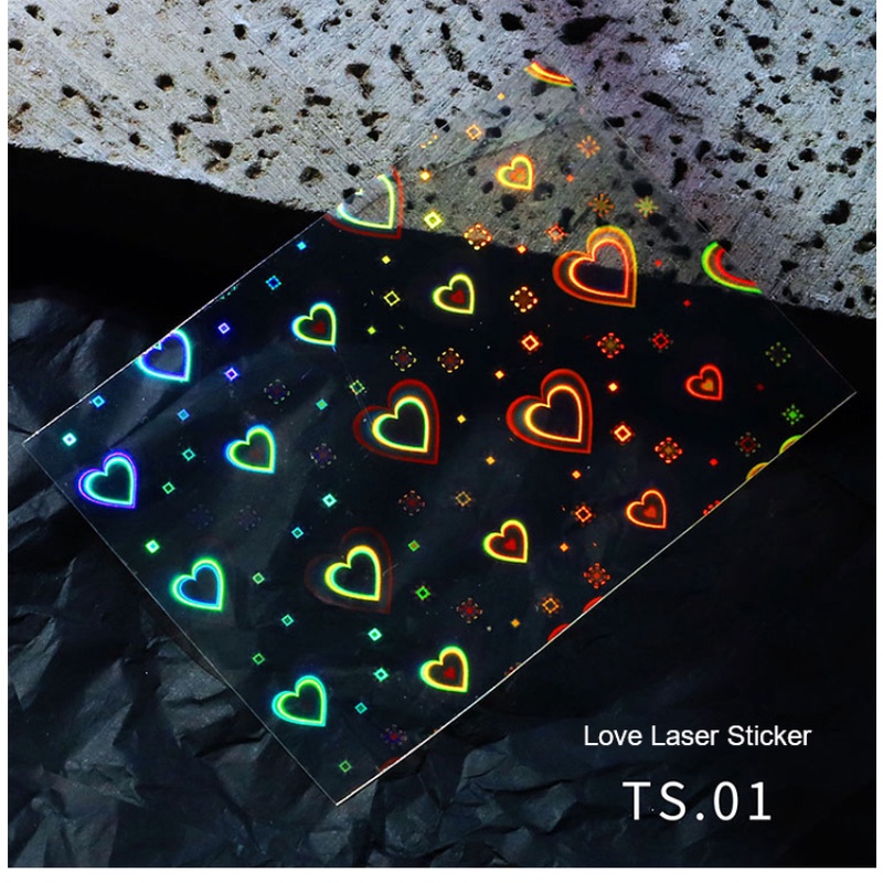 Nhãn Dán Trang Trí Móng Nghệ Thuật Màu Laser Ánh Sao Hoang Dã