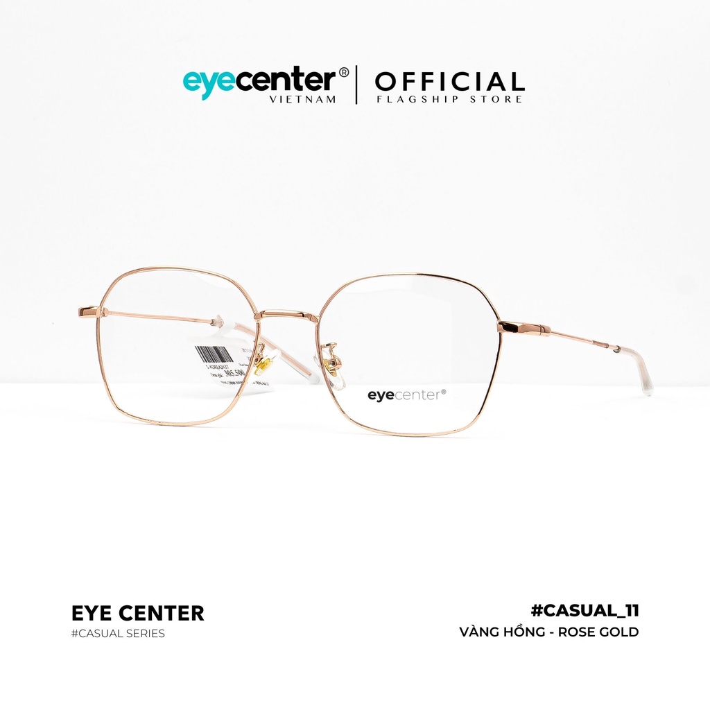 Gọng kính cận nam nữ K15-S chính hãng EYECENTER kim loại chống gỉ cao cấp nhập khẩu by Eye Center Vietnam