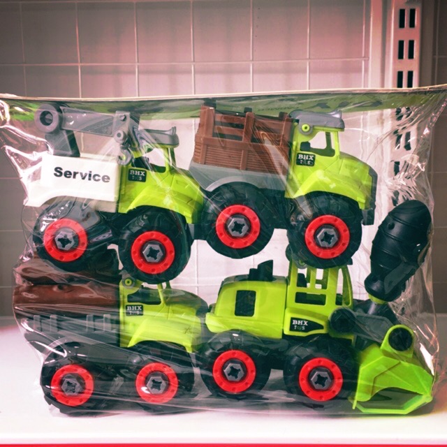 Bộ 4 xe công trình tháo ráp