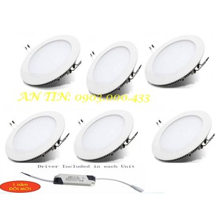 COMBO 6 ĐÈN LED ÂM TRẦN 9W TRÒN TRẮNG