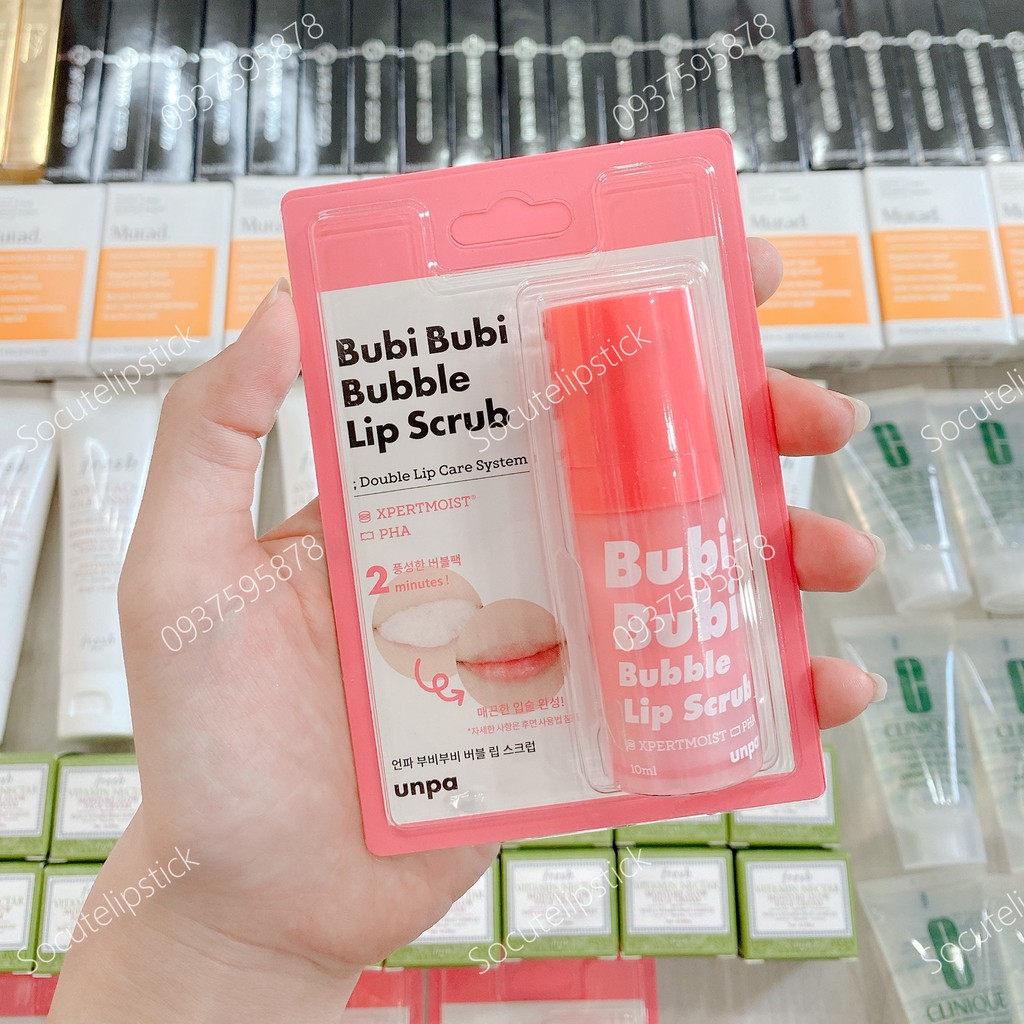 Tẩy Tế Bào Chết Môi Sủi Bọt Bubi Bubi Lip By Unpa 12ml