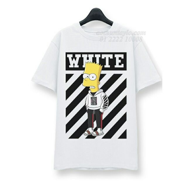 Áo thun kiểu dáng off-White kết hợp với sticker cực hot