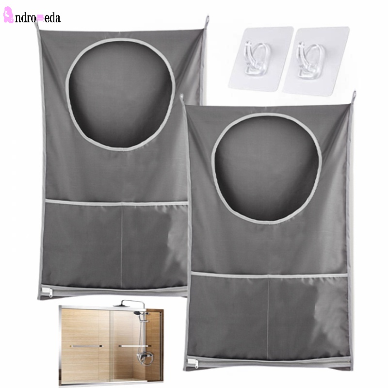 1 Giỏ Đựng Đồ Giặt Sức Chứa Lớn Tiết Kiệm Không Gian Có 2 Móc Treo Cho Nhà Tắm