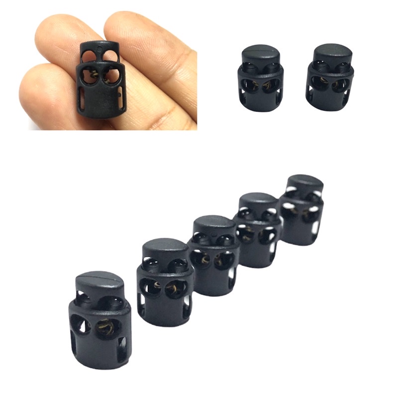 5 cái - Nút chặn 2 lỗ nhựa hàng xuất khẩu đẹp, chắc chắn dùng trong thời trang, giày, balo, túi xách