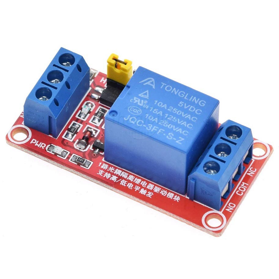 Module 1 Relay 5V Kích Mức Cao/Thấp V1 (màu đỏ)