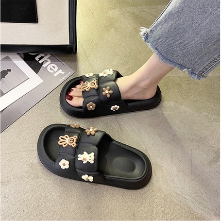 Form nhỏ Dép Bánh Mì Đế Êm Chân 3.5cm Tặng Kèm Sticker Gấu G156