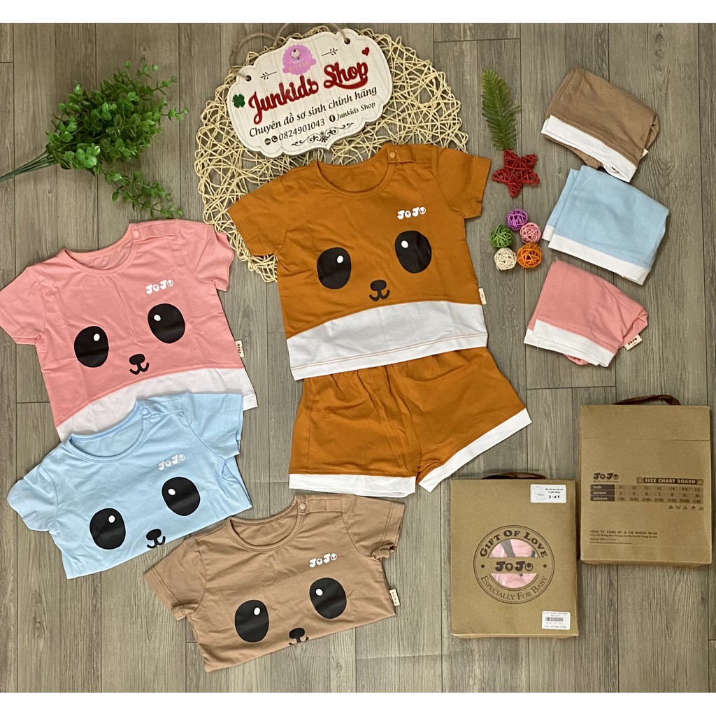 JOJO - Bộ cúc vai in gấu cho bé